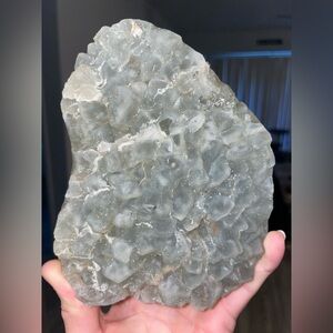 microcrystalline coated calcite on quartz